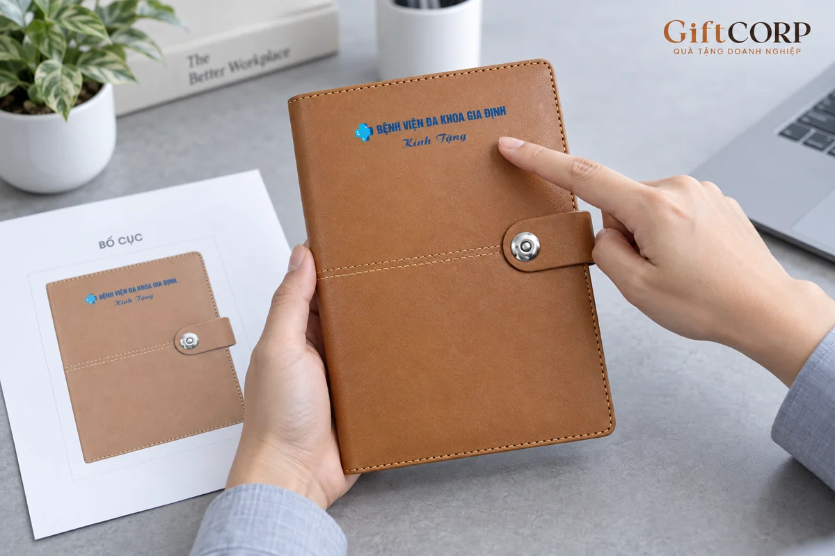 Tay đối chiếu vùng nhận diện trên bìa sổ nâu với bản bố trí bên cạnh