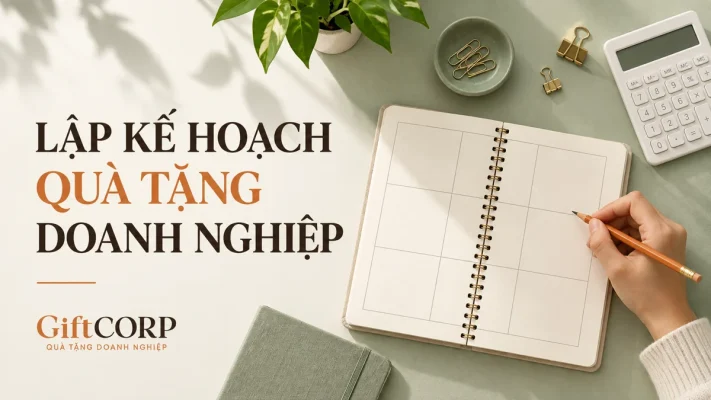 Lập kế hoạch quà tặng doanh nghiệp với sổ kế hoạch và công cụ dự toán
