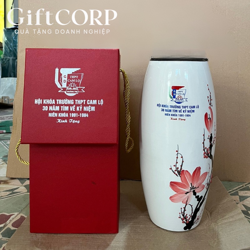 Lọ hoa in logo quà tặng