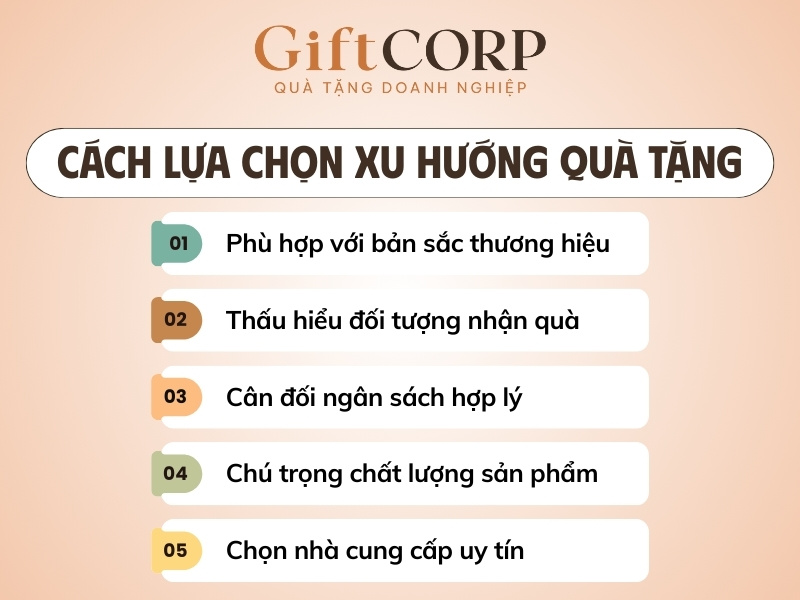 Cách lựa chọn xu hướng quà tặng phù hợp